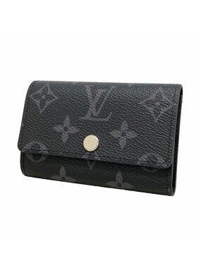 Louis Vuitton Key Case Monogram Eclipse Multicles 6 Black Key Holder